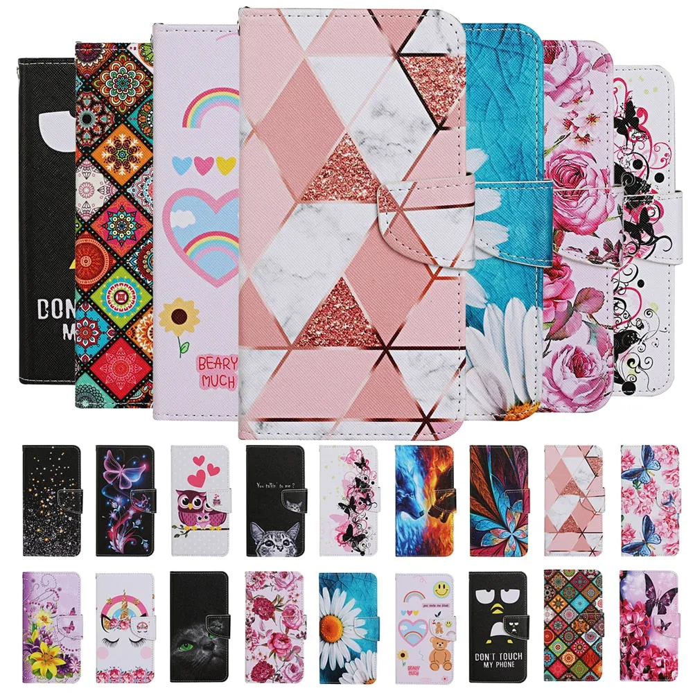 Anymob iPhone Pink Butterfly Flip Leather Phone Case With Wallet Slot Cases Cover