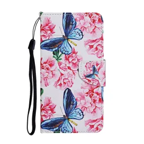 Anymob iPhone Pink Butterfly Flip Leather Phone Case With Wallet Slot Cases Cover