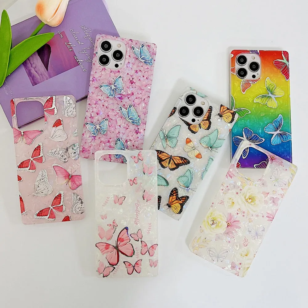 Anymob iPhone Purple Shining Dream Case With Butterfly Shell Phone Cover