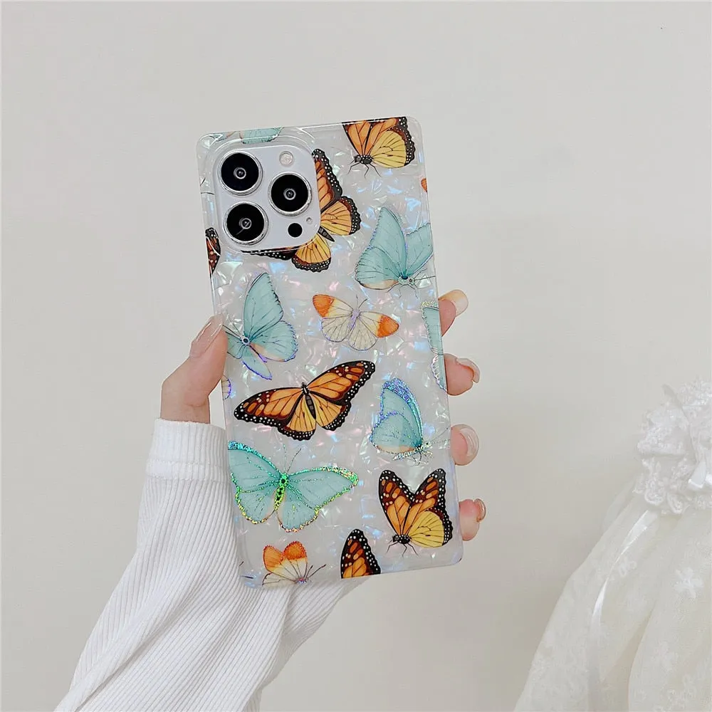 Anymob iPhone Purple Shining Dream Case With Butterfly Shell Phone Cover
