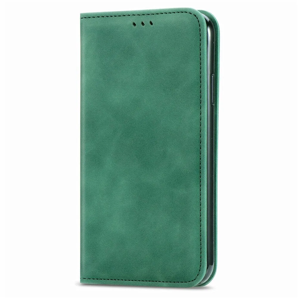 Anymob iPhone Red Magnetic Flip Leather Phone Case Card slot Wallet Cover