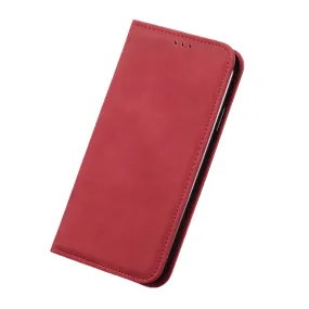 Anymob iPhone Red Magnetic Flip Leather Phone Case Card slot Wallet Cover