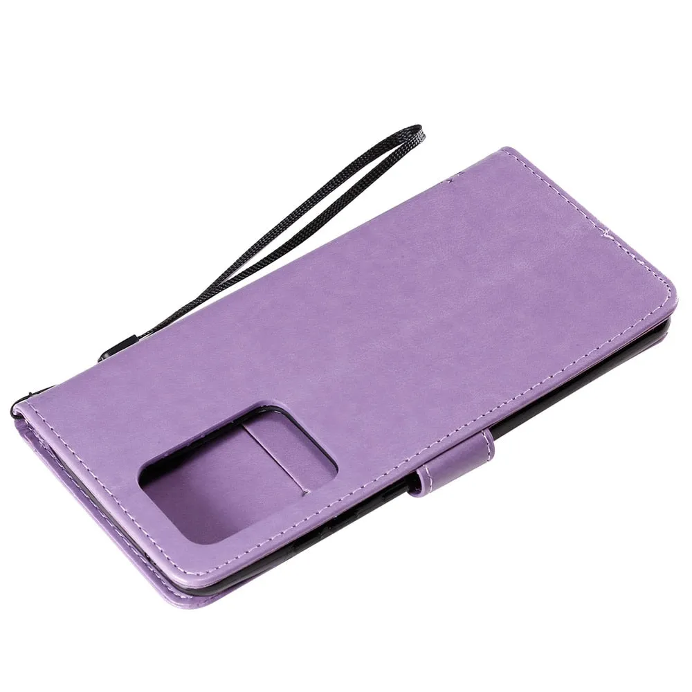 Anymob Samsung Black Leather Flip Case Cover Phone Bag Shell Cover
