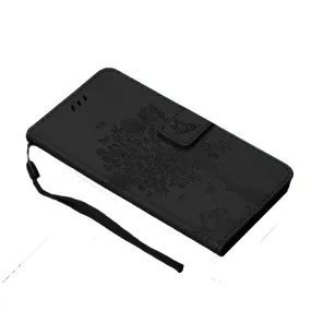 Anymob Samsung Black Leather Flip Case Cover Phone Bag Shell Cover
