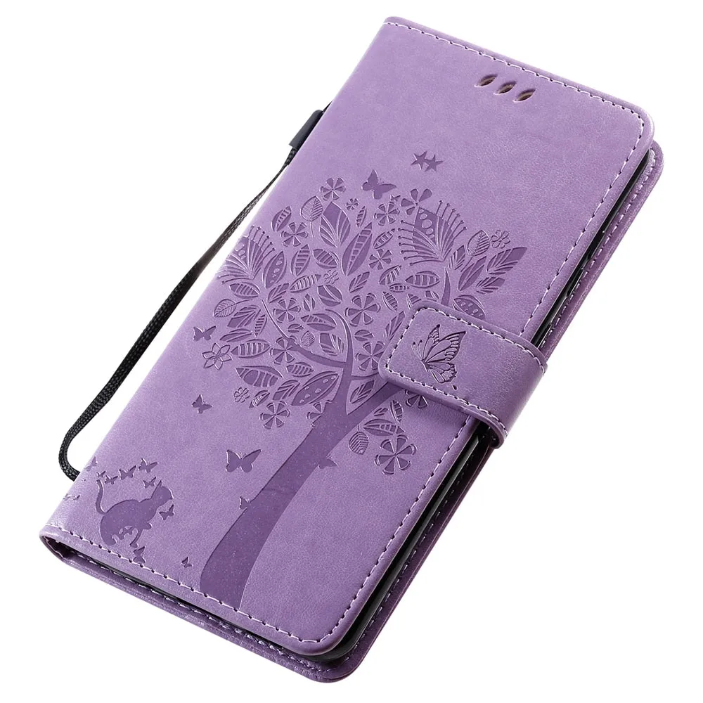 Anymob Samsung Black Leather Flip Case Cover Phone Bag Shell Cover