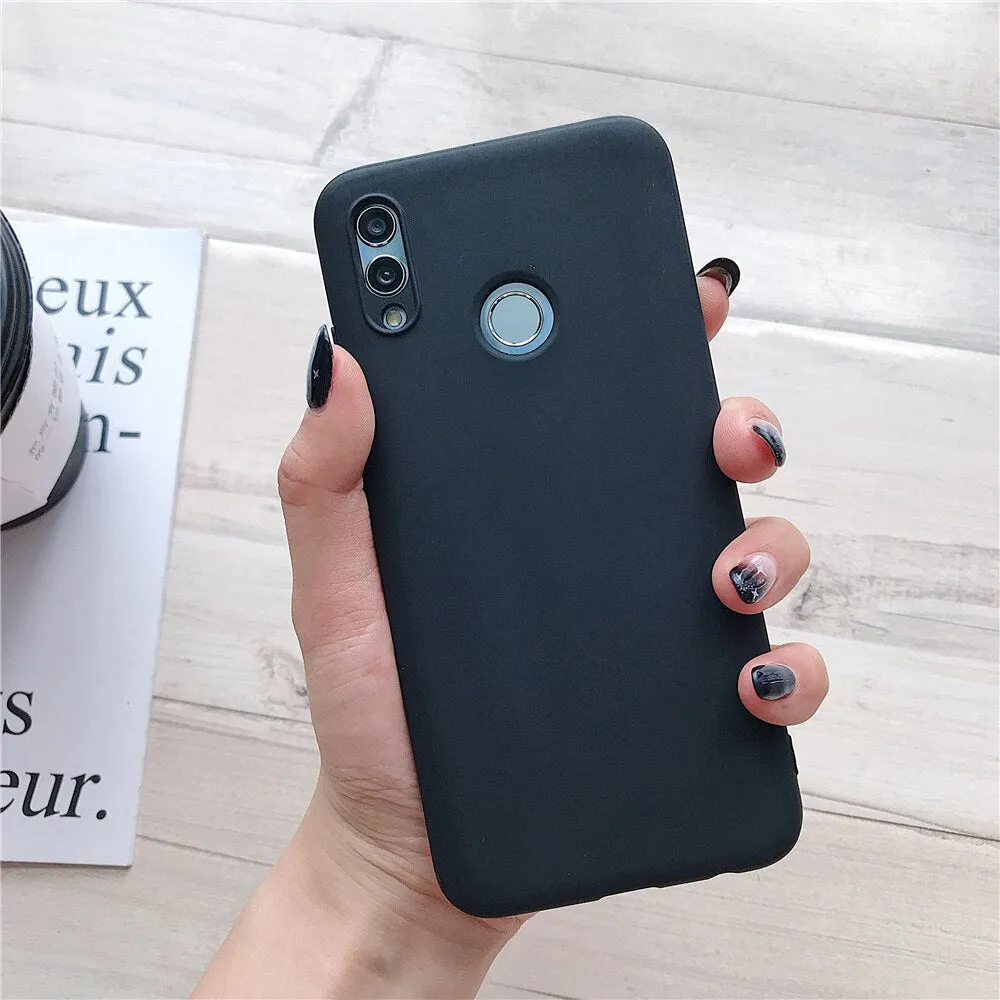 Anymob Samsung Black Plain Candy Color Mobile Silicone Protective Case