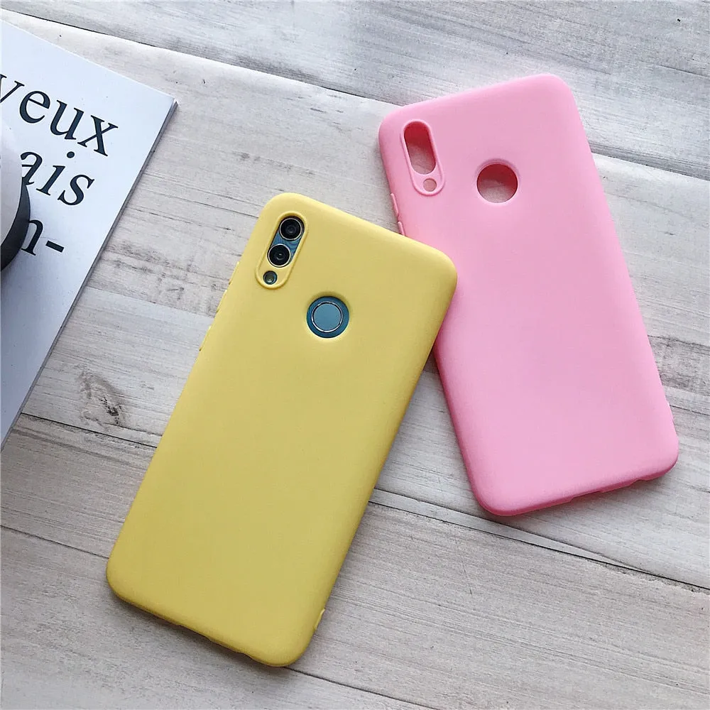 Anymob Samsung Black Plain Candy Color Mobile Silicone Protective Case