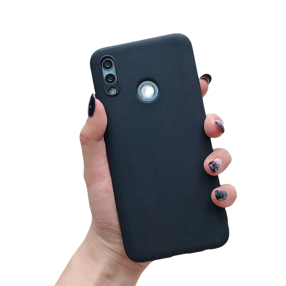 Anymob Samsung Black Plain Candy Color Mobile Silicone Protective Case