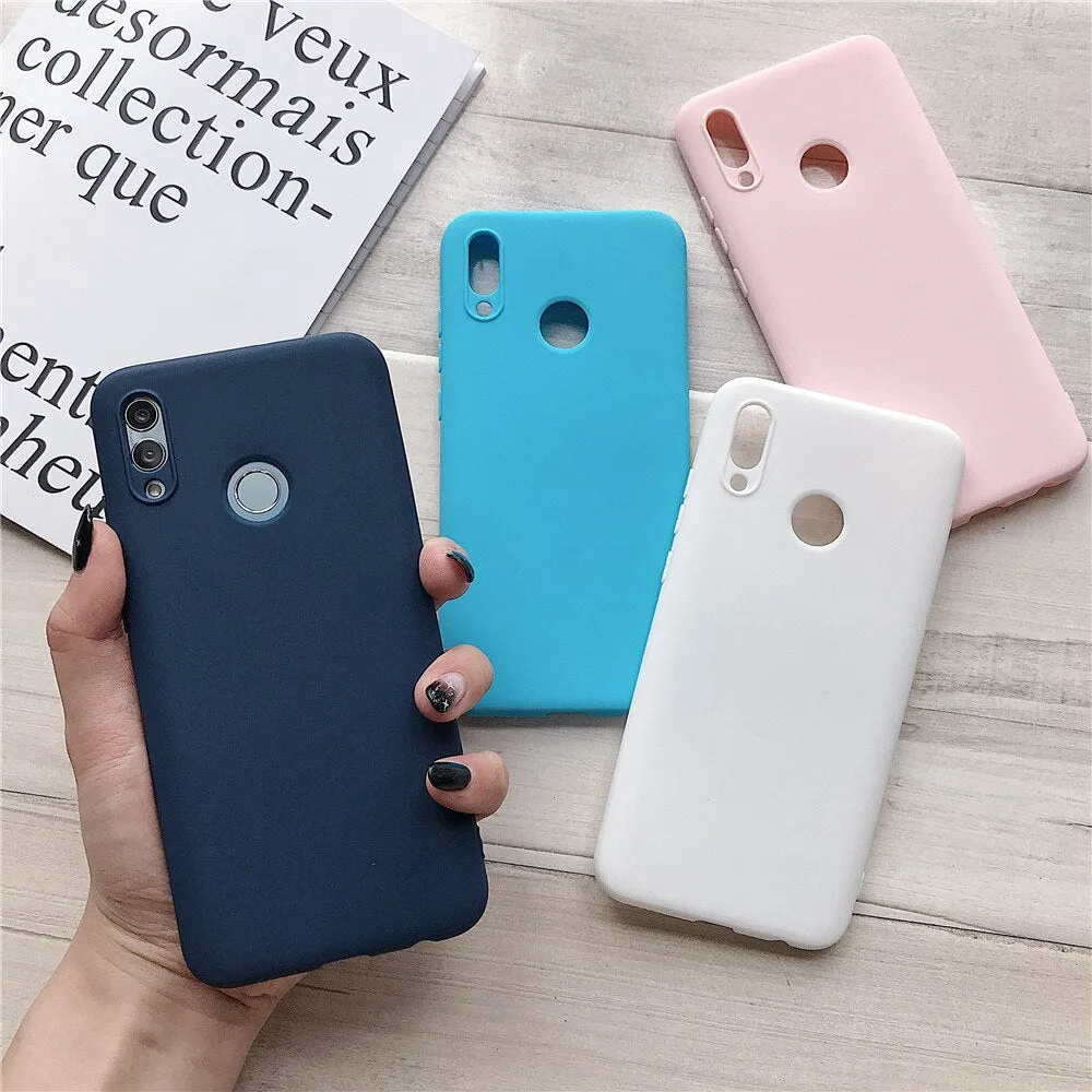 Anymob Samsung Black Plain Candy Color Mobile Silicone Protective Case