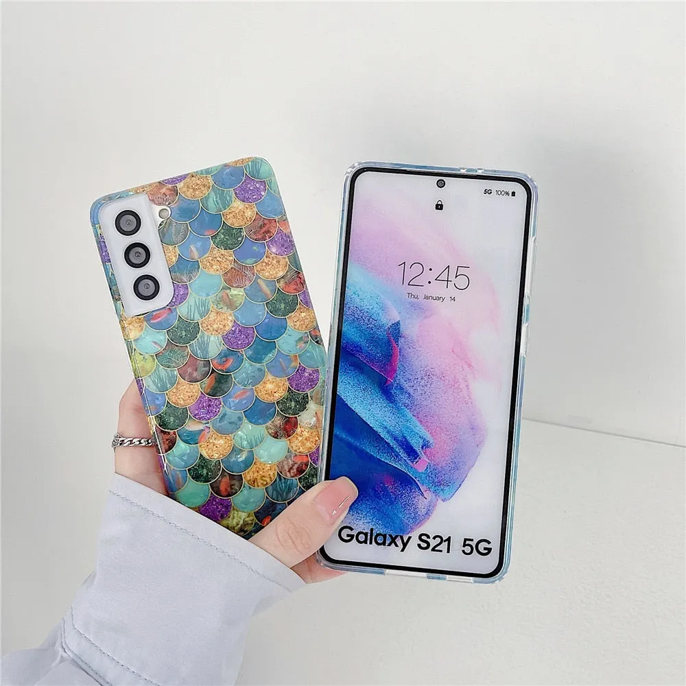 Anymob Samsung Black Rose And Magnolia Flower Silicone Dream Shell Pattern Case Shockproof Back Cover
