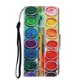 Anymob Samsung Colorful Waterpaint Painted Case Flip Wallet Leather Phone Cover