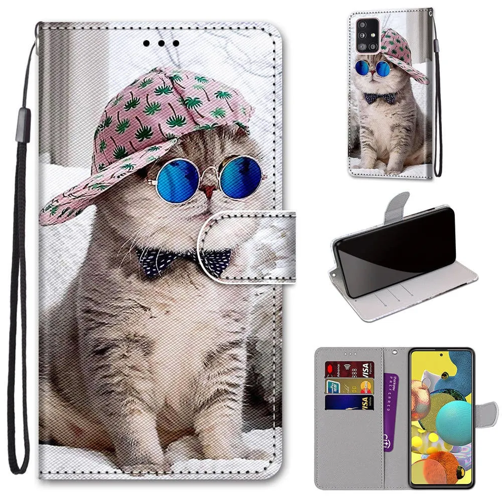 Anymob Samsung Lavender Silk Fashion Painted Flowers Flip Phone Case Leather Wallet Cover