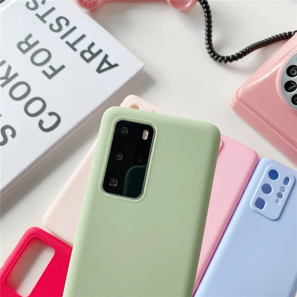 Anymob Samsung Magenta Candy Color Phone Case Silicone Back Cover