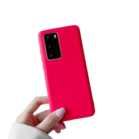 Anymob Samsung Magenta Candy Color Phone Case Silicone Back Cover