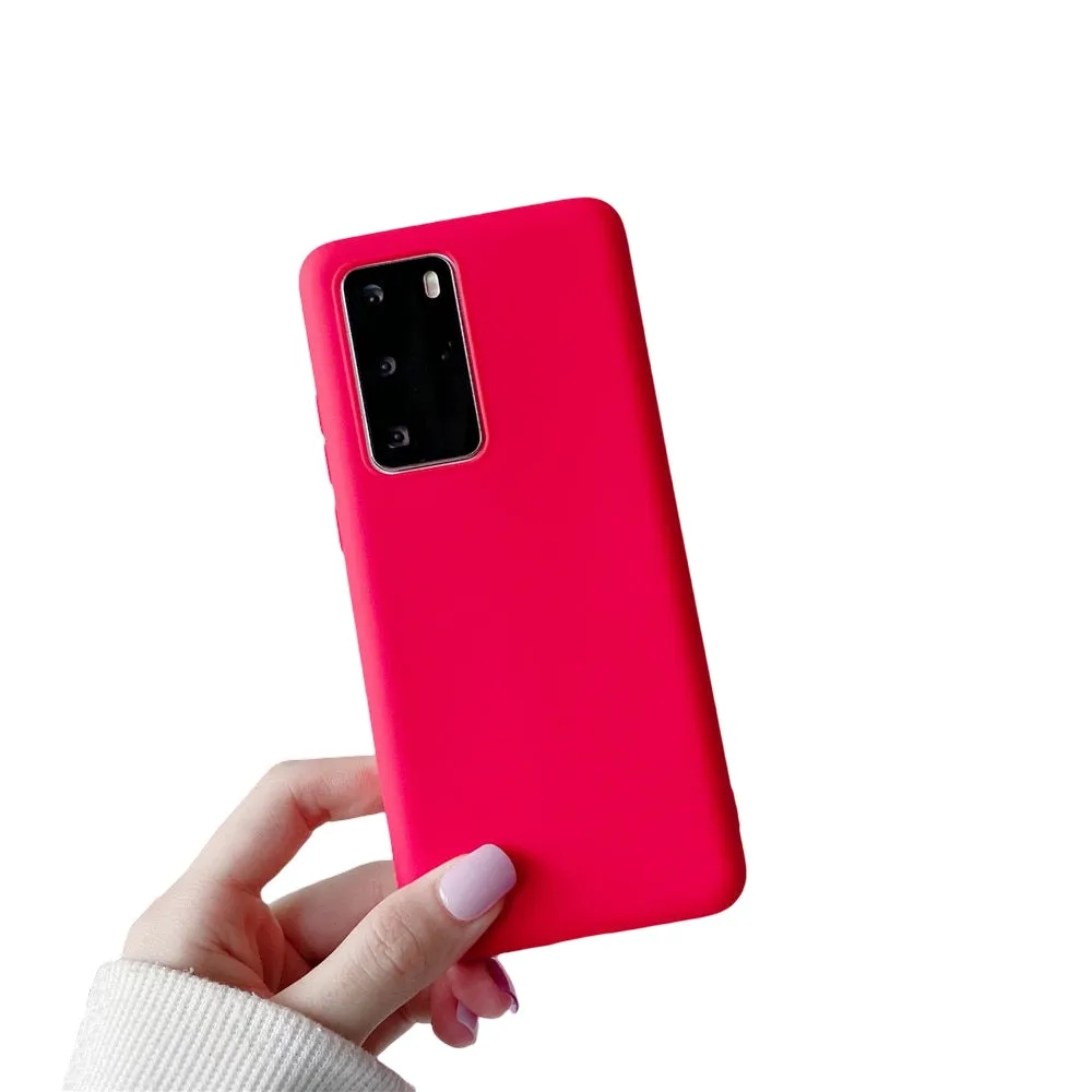 Anymob Samsung Magenta Candy Color Phone Case Silicone Back Cover