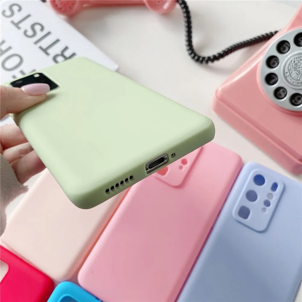 Anymob Samsung Magenta Candy Color Phone Case Silicone Back Cover