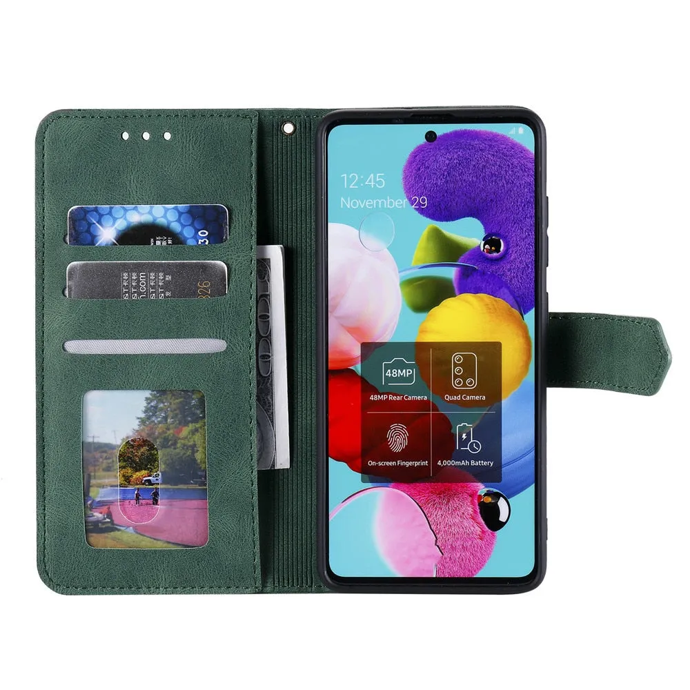 Anymob Samsung Pink Splicing Flip Leather Case Card Slot Wallet Phone Cover
