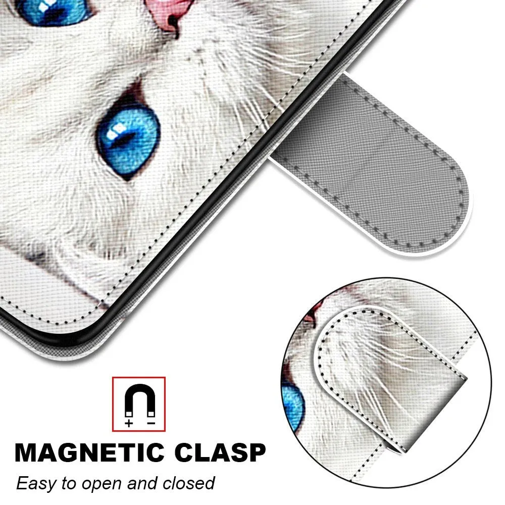 Anymob Samsung Tiger Cute Animal Painted Leather Phone Case Flip Wallet Phone Bag Cover