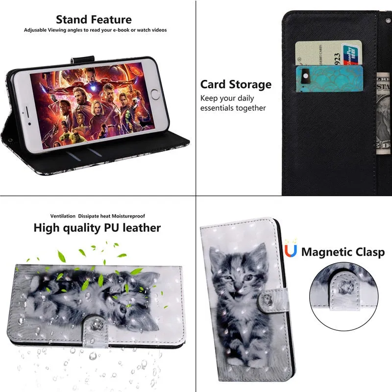 Anymob Samsung Tribal Pattern Leather Sparkling Case Wallet Flip Magnetic Cover