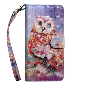 Anymob Xiaomi Redmi Orange Leather Case Owl Flip Wallet Cover Bag Shell Women Men