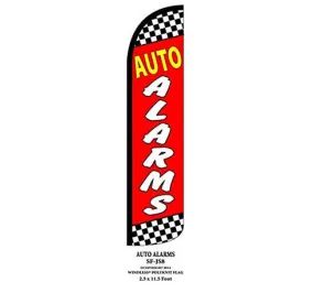 Auto Alarms Windless Swooper Feather Banner Flag Sign