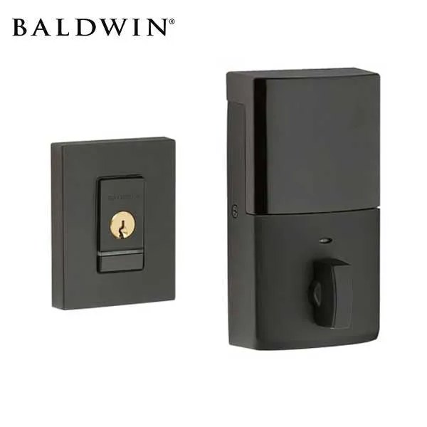 Baldwin Estate Evolved - 8220.B - Contemporary Electronic Deadbolt - Singl Cyl - Bluetooth - 190 - Satin Black - Grade 2