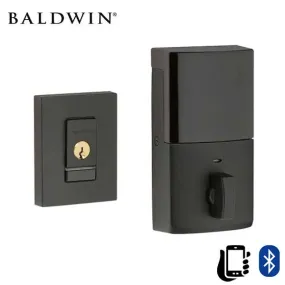 Baldwin Estate Evolved - 8220.B - Contemporary Electronic Deadbolt - Singl Cyl - Bluetooth - 190 - Satin Black - Grade 2