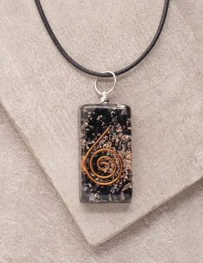 Black Tourmaline Orgone Pendant Necklace
