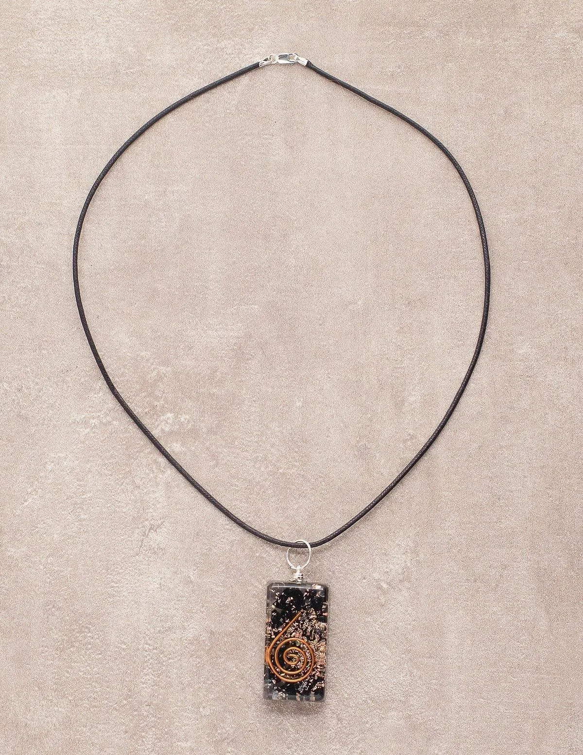 Black Tourmaline Orgone Pendant Necklace