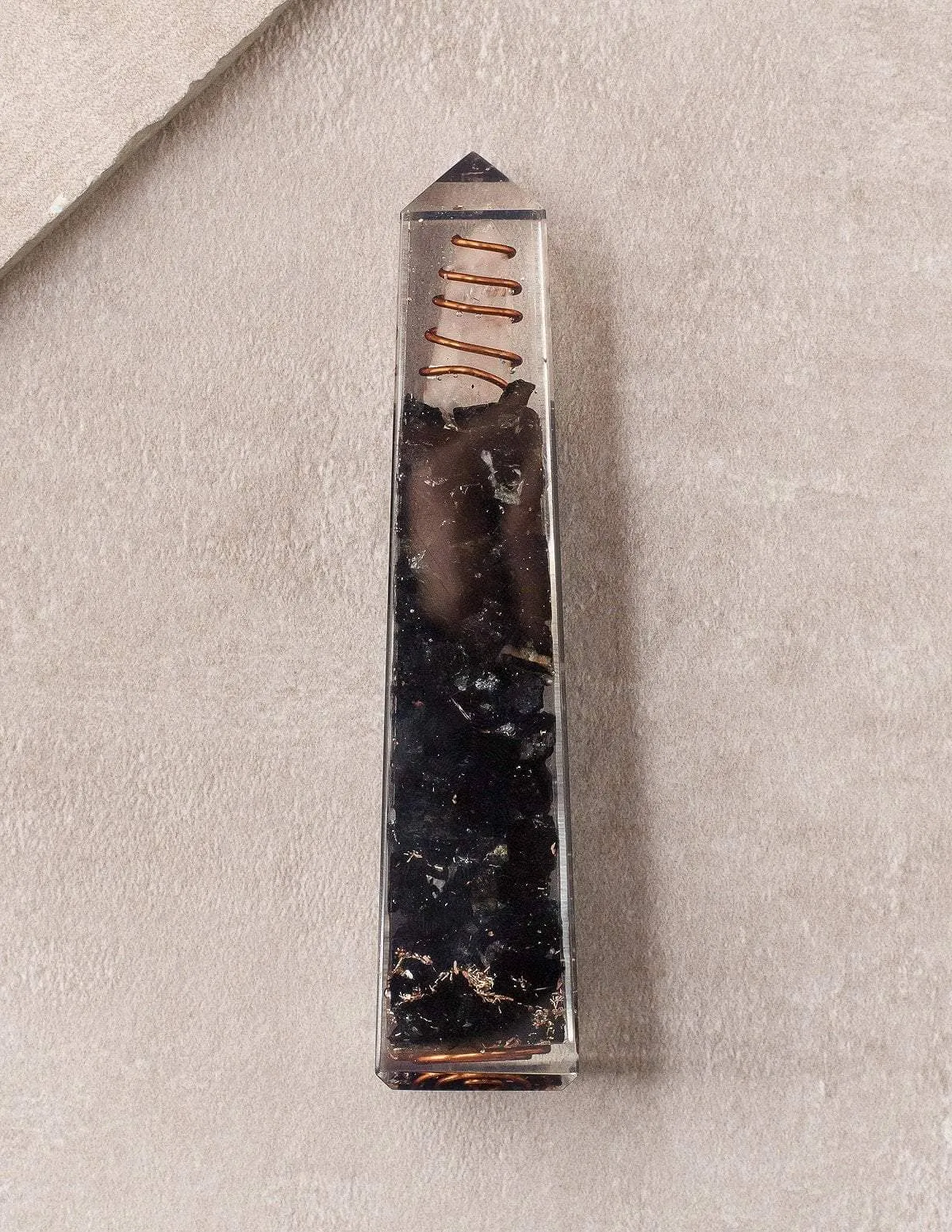 Black Tourmaline Orgone Tower - As-Is-Clearance