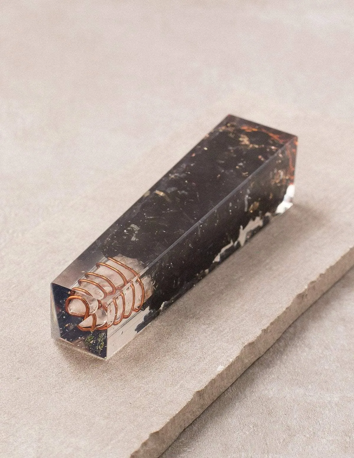 Black Tourmaline Orgone Tower - As-Is-Clearance