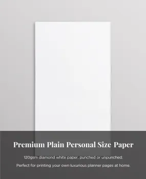 Blank Personal Size Paper