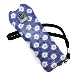 Blue Daisy Print 21,000,000 Volt Stun Gun Flashlight Panic Alarm