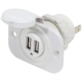 Blue Sea Dual USB Charger Socket - White
