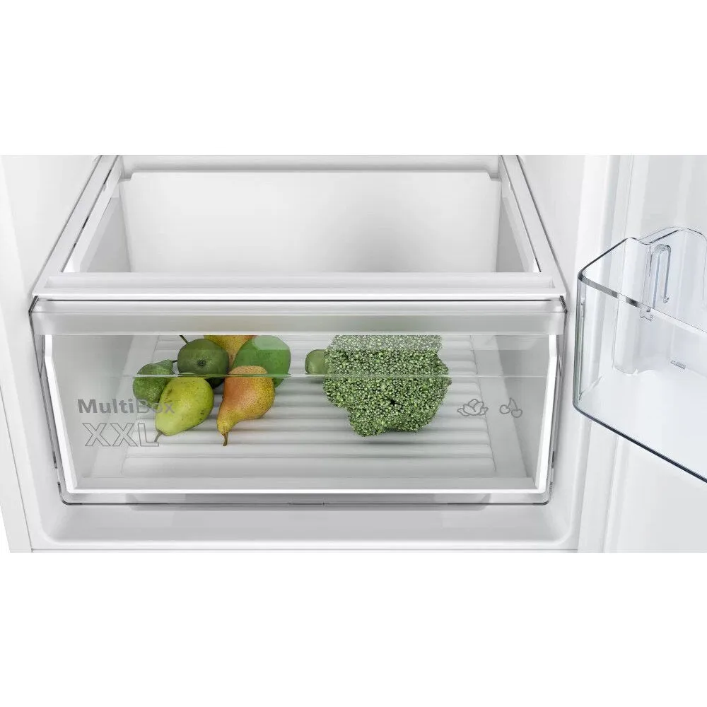 Bosch KIN85NFE0G Series 2 No Frost Integrated Fridge Freezer, Fixed Hinge, 50/50, White, E Rated