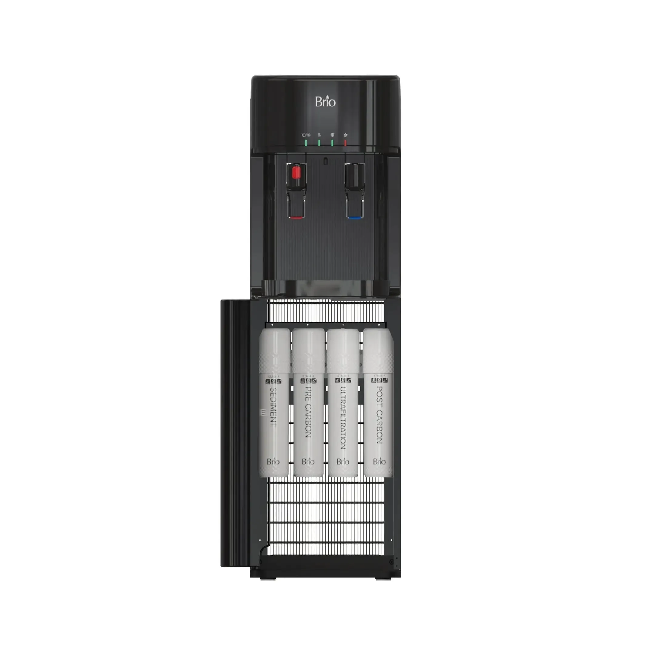 Brio Bottleless Water Dispenser 4-Stage Filtration, Self-Cleaning, Hot & Cold, Height 41"