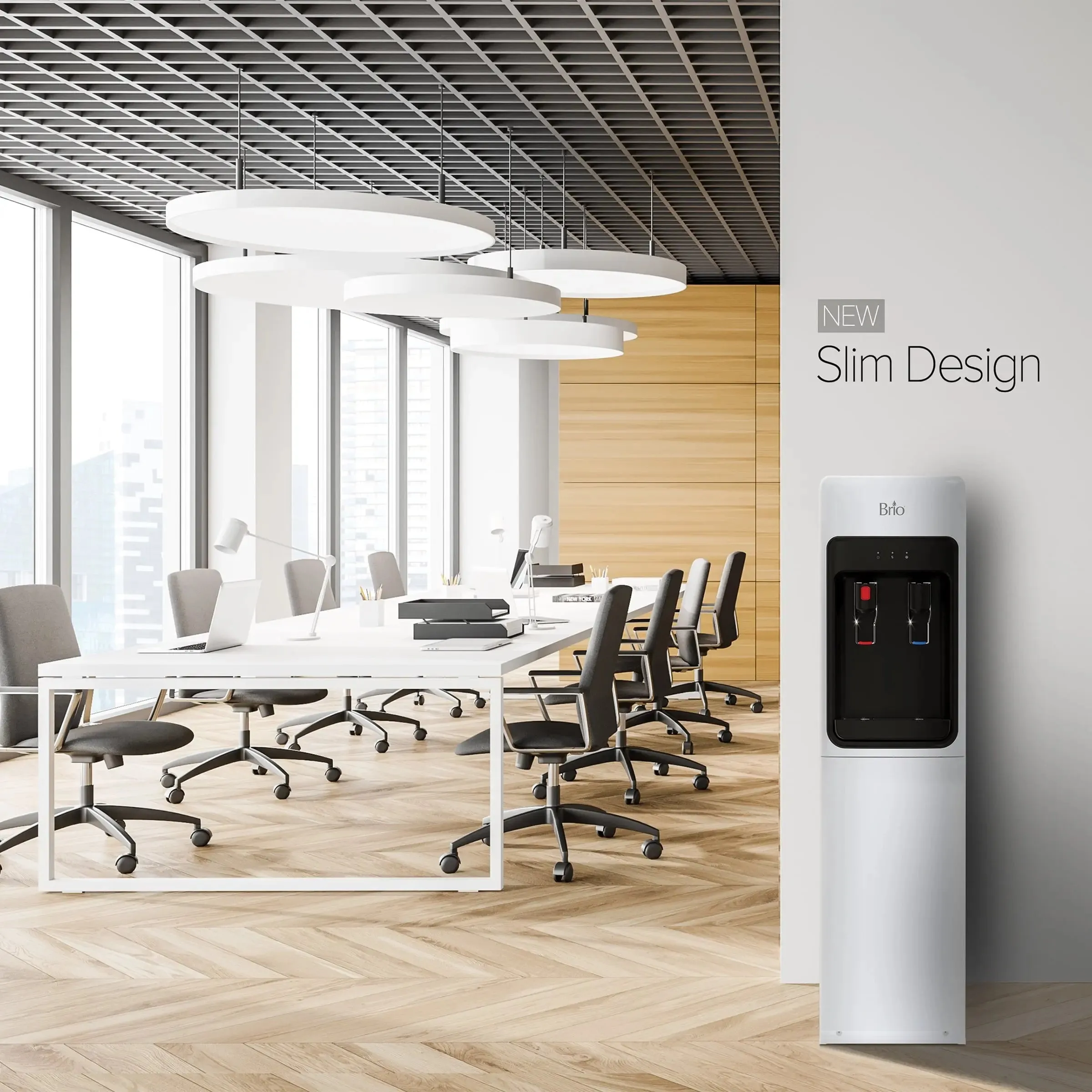 Brio Bottleless Water Dispenser CLPOU320WSLUV2P 2-Stage Filtration, Self-Cleaning, Actual Height 41"