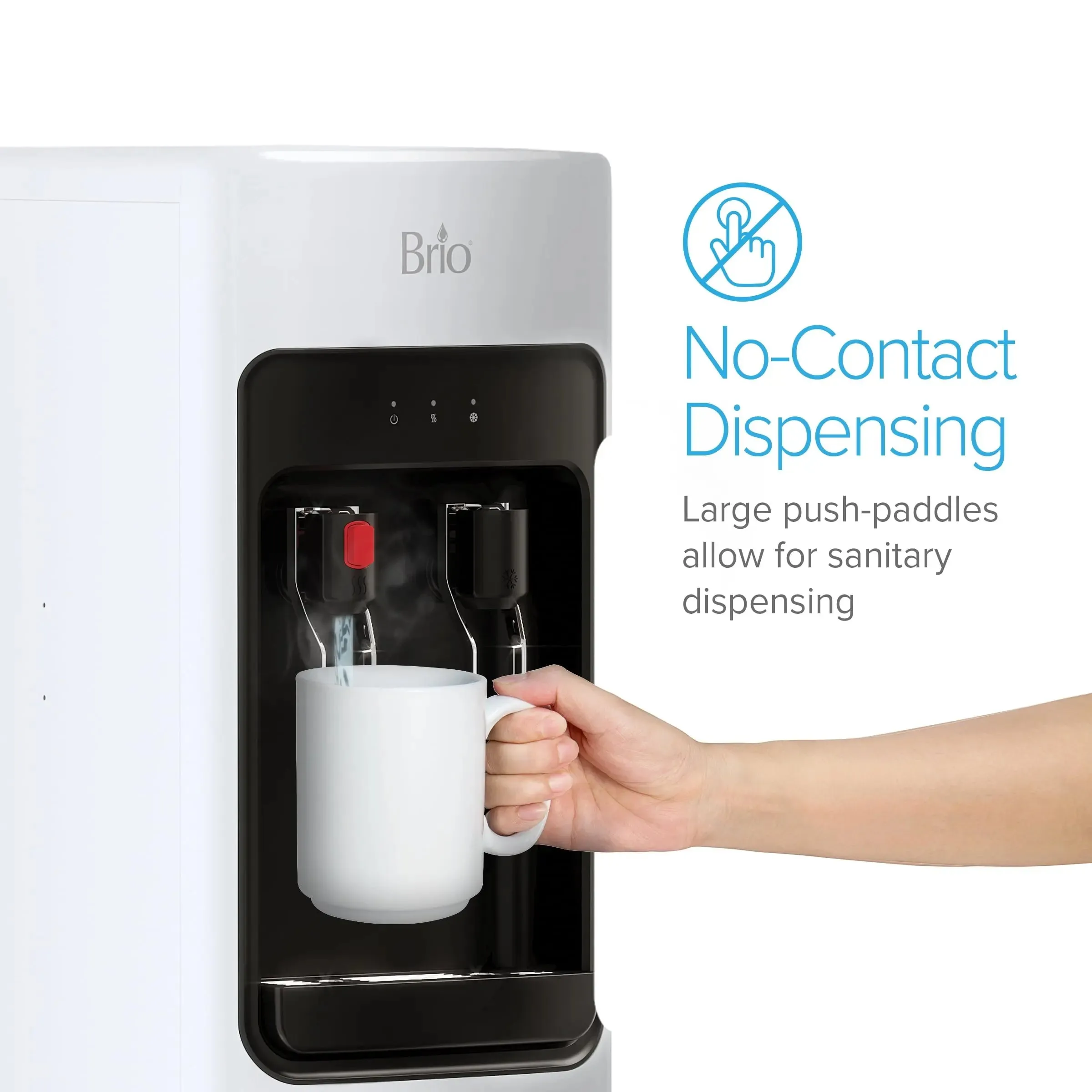 Brio Bottleless Water Dispenser CLPOU320WSLUV2P 2-Stage Filtration, Self-Cleaning, Actual Height 41"