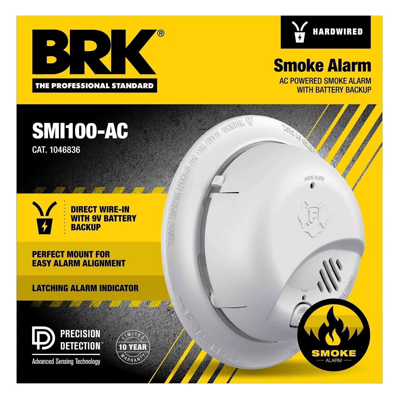 BRK First Alert SMI100-AC Interconnectable Ion Smoke Alarm w/Battery Backup