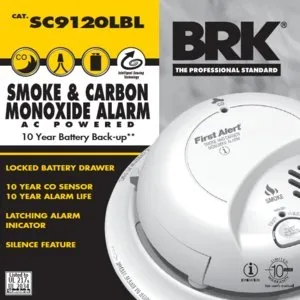 BRK SC9120LBL Smoke Carbon Monoxide Combo Detector 10 YR Warranty
