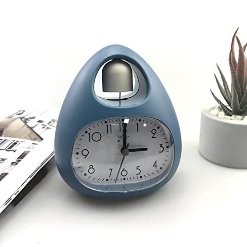 CALANDIS Creative Table Clock Egg Shaped with Nightlight Wake Up for Home Decor Blue | 1 Alarms Clock