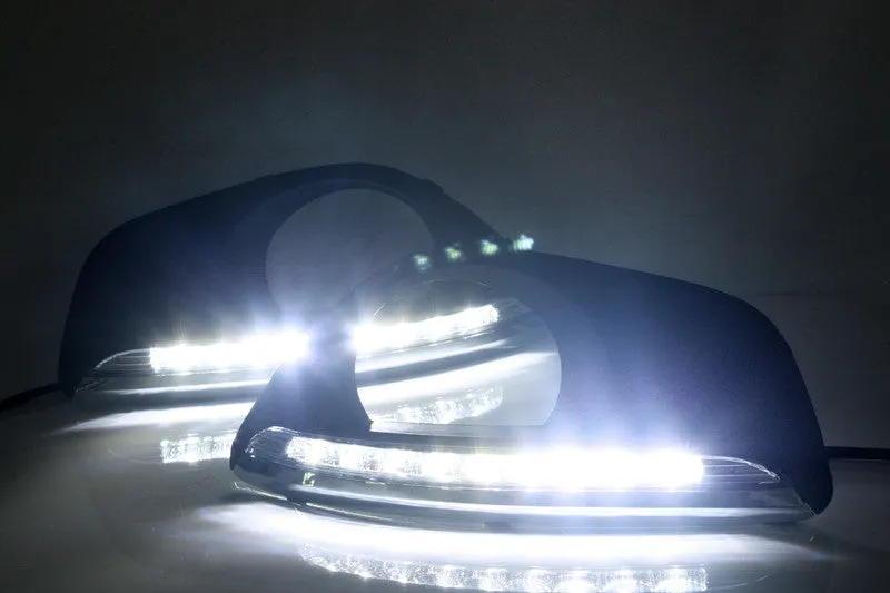 Car LED Daytime Running light DRL Fog Light For Hyundai Santa Fe 2010-2012
