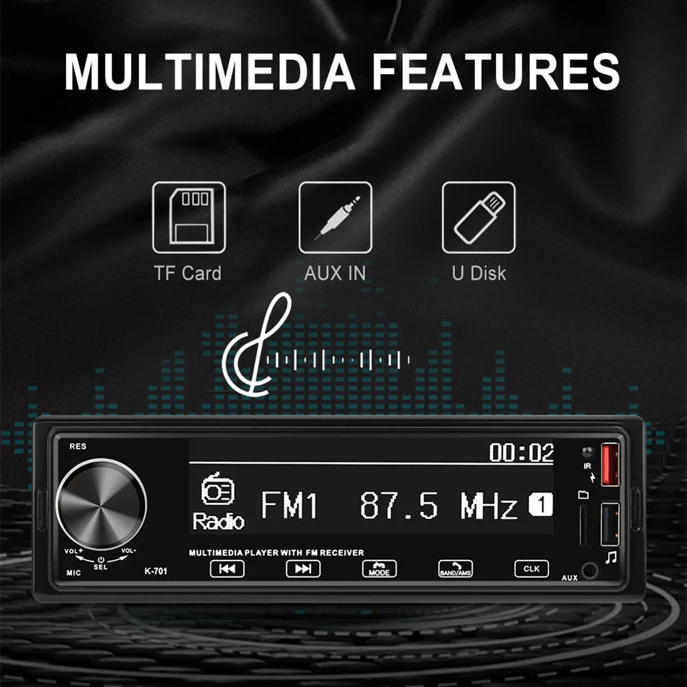 Car Mp3 Player K701 Bluetooth Iso Interface Hands-free Calling