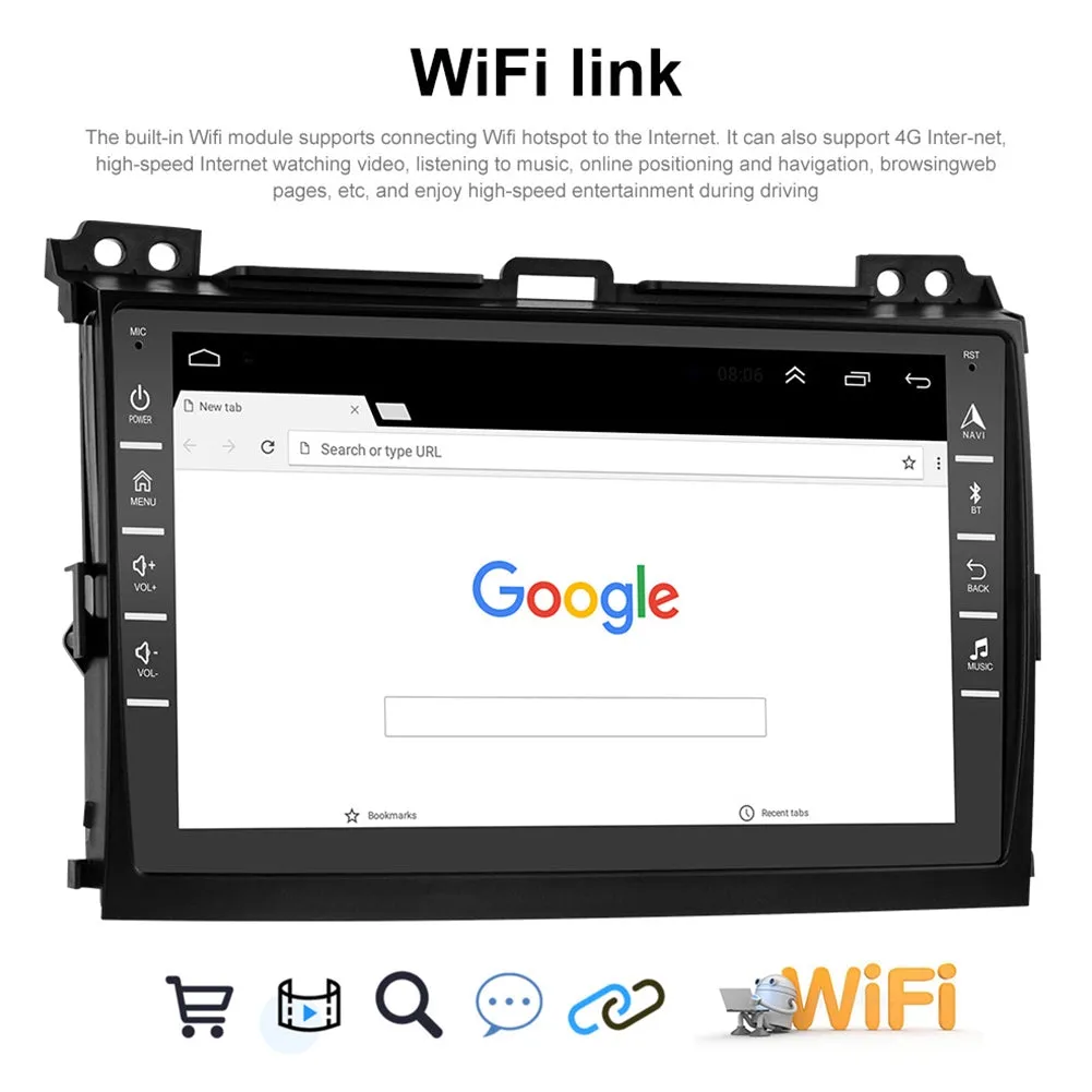 Car Radio Multimedia Player 8-inch Large-screen android