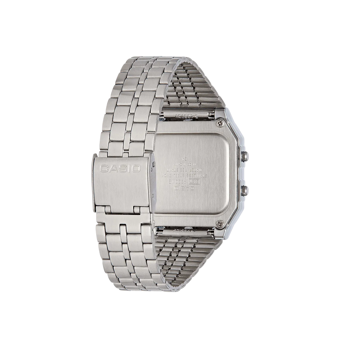 Casio Vintage Silver World Dial Digital Watch