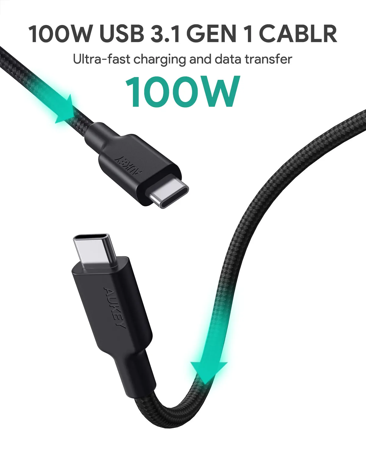 CB-CD21 100W Gen2 E-Marker PD USB 3.1 USB C to C Cable 1.2M