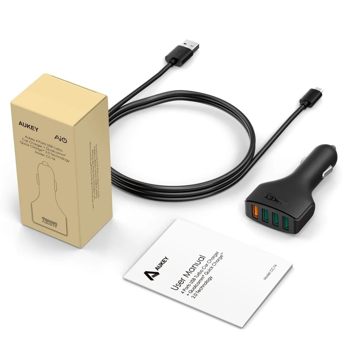 CC-T4 54W 4 Port Usb Qualcomm Quick Charge 2.0 Car Charger