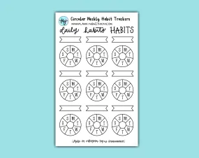 Circular Weekly Habit Trackers