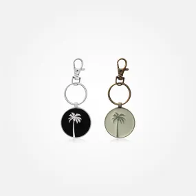 Coconut Palm Round Keychain