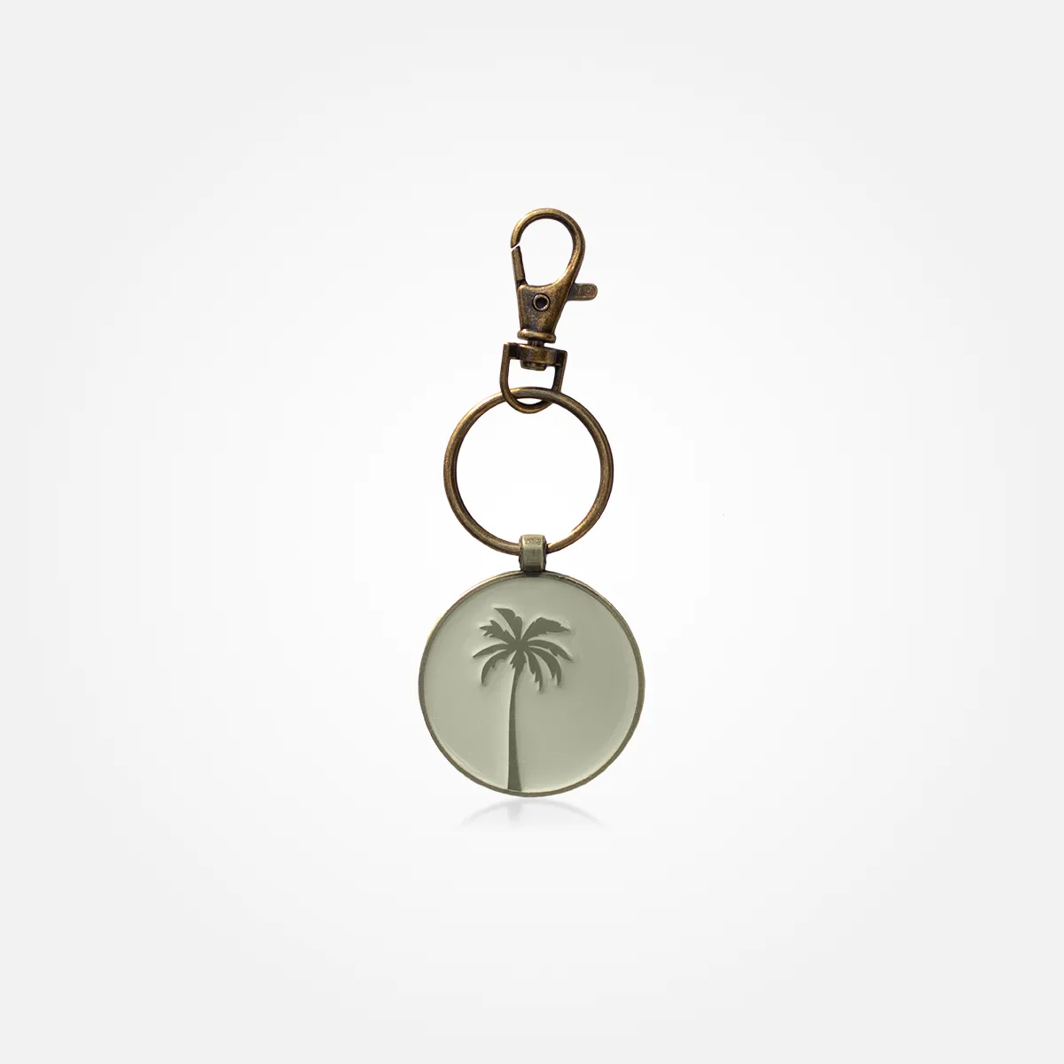 Coconut Palm Round Keychain